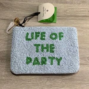 Kate Spade x Target Blue Beaded life of the party Clutch
